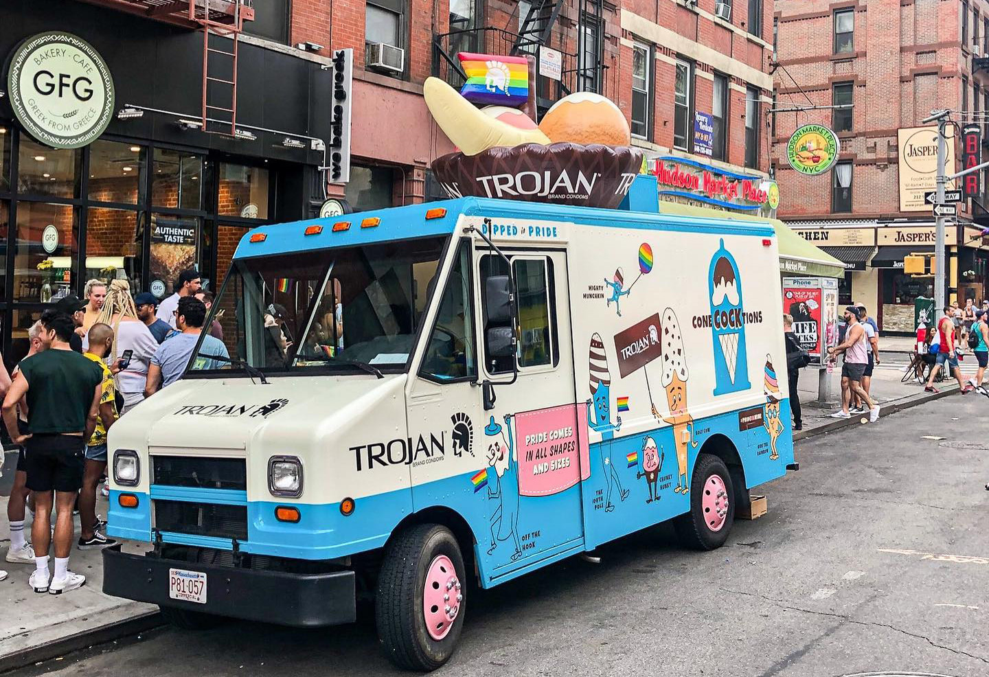 Trojan Pride ice cream truck built by Turtle Transit