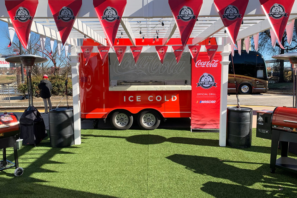 Coca Cola Coke Trailer built by Turtle Transit to resemble a large cooler.