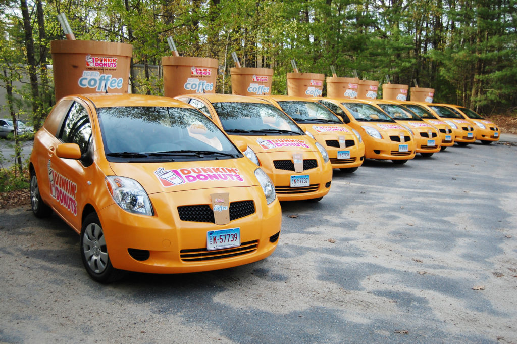 Dunkin Donuts Iced Coffee fleet of vehicles built by Turtle Transit
