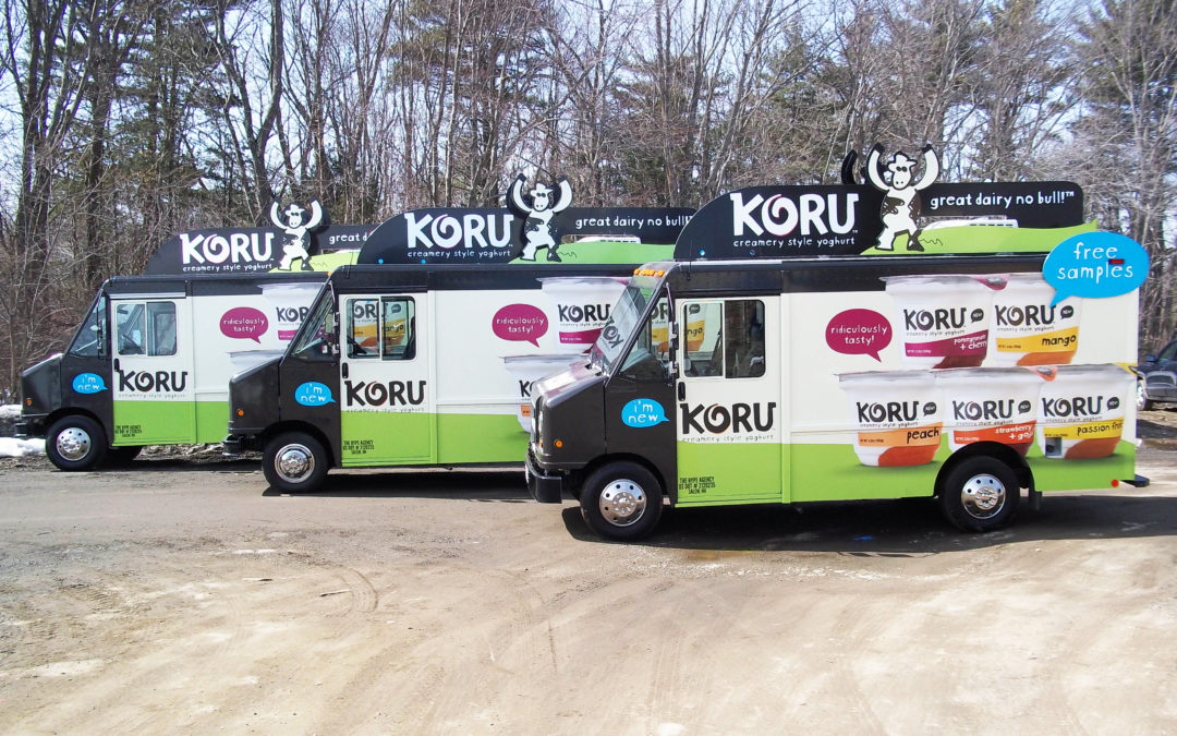 Koru Yoghurt Sample Truck Fleet