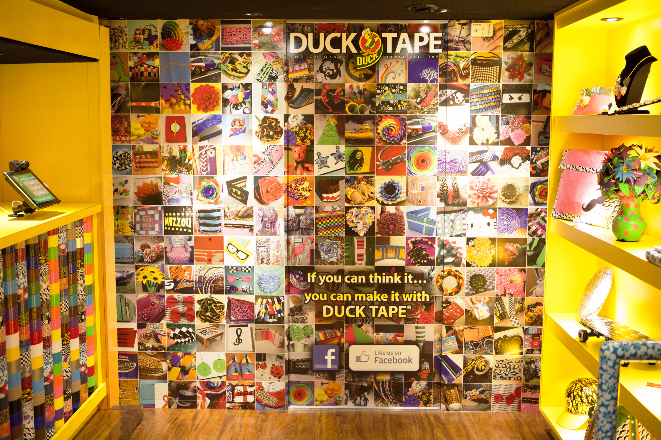 Duck Tape Rolls Across America Tour photo op wall